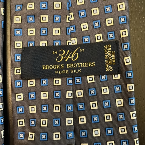 NWT Brooks Brothers “346” Made in USA Pure Silk Tie - Picture 4 of 5